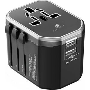 Equivera Internationale Stekker Adapter - Reisstekker - Universele Wereldstekker - Stekker Adapter - Internationale Reisstekker - Ideaal voor op reis!