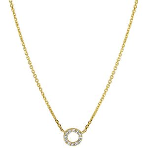 The Jewelry Collection Ketting Diamant 0.05ct H P1 0,8 mm 41 - 43 - 45 cm - Geelgoud