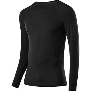 Löffler Sportshirt L/s Warm Hybrid Heren Polypropyleen Zwart Mt 54/56