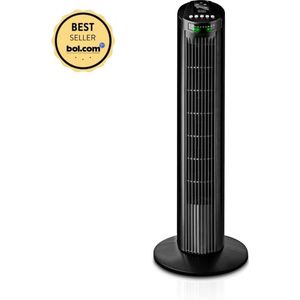 BLACK & DECKER ventilator| BEST SELLER | Torenventilator zwart | Ventilator met timer | INCL. Afstandsbediening | Staand | Waaier |