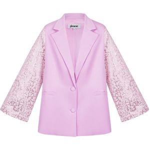 Blazer panter mouwen - nieuwe collectie - lente/zomer - dames - roze - maat M