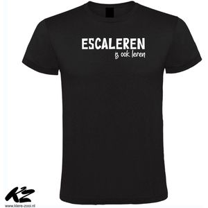 Klere-Zooi - Escaleren Is Ook Leren - Unisex T-Shirt - 4XL