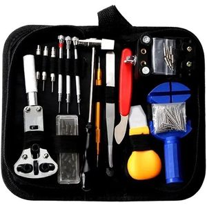 Professioneel horloge reparatie set (147 delig) - Horlogegereedschap- Horlogekast opener - Horloge opener - Horloge reparatie gereedschap - Horloge reparatieset - Horlogeband inkorten - Schakelpin verwijderen - Toolkit voor horloge