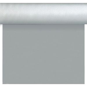 Zilveren tafelloper/placemats 40 x 480 cm - Thema zilver - Tafeldecoratie versieringen