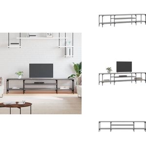 vidaXL Tv Meubel - Tv Meubels - Tv Wandmeubel - Tv Tafel - Tv-meubel 201x35x45 cm bewerkt hout en ijzer grijs sonoma eiken