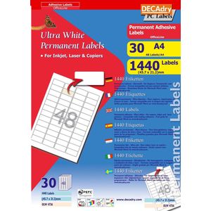 Decadry Etiketten / Labels 45.7 x 21.2 mm