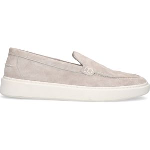 Manfield - Heren - Beige suède loafers - Maat 44