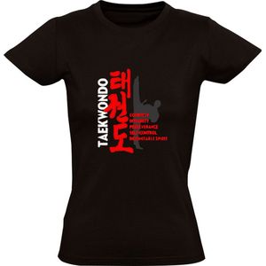 Taekwondo Dames T-shirt - vechtsport - vechtkunst - karate - zelfverdediging - training - azie - koreaans