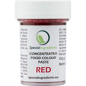 Geconcentreerde Voedingskleur Pasta - Rood - 25 gram