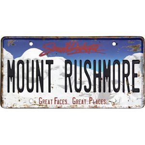 Signs-USA - Souvenir kentekenplaat nummerbord Amerika - verweerd - 30,5 x 15,3 cm - South Dakota - Mount Rushmore