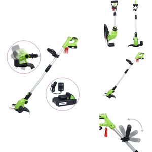 vidaXL Grastrimmer - Grastrimmers - Onkruidtrimmer - Onkruidtrimmers - Accugrastrimmer met accu 20 V 1500 mAh Li-ion