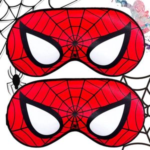 Slaapmasker Kinderen Cartoon Verstelbare Riem Zacht Schattig Pyjamafeestje-Rood Oogmasker
