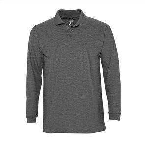 SOL'S Long Sleeve Polo Winter II L549 - Charcoal Melange - XXL