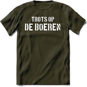 T-Shirt Knaller T-Shirt|Trots op de boeren / Boerenprotest / Steun de boer|Heren / Dames Kleding shirt|Kleur Groen|Maat XXL
