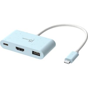 j5create Milieuvriendelijke USB-C naar HDMI en USB Type-A met stroomvoorziening