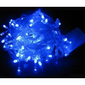 LED-slinger Gordijnen 220V 320LED IP44 3M, 8 modi - transparante kabel - Blauw licht - Kunststof - Blauw - Bleu - 320 LED - SILUMEN