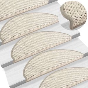 The Living Store Trapmatten - Beige - 65 x 21 x 4 cm - Zelfklevende strips