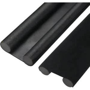 Bovista Tochtstrip - Tochthond - Windstopper - Deurborstel - Tochtband - Tochtstopper - Tochtkussen - Kussen Voor Deur - Draft Stopper - Zwart