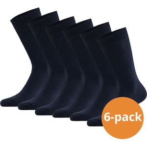 Apollo Bamboo Sokken Navy - 6 paar Donkerblauwe Bamboe sokken - Unisex - Maat 43-46