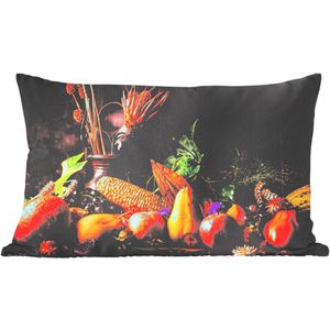 Sierkussens - Kussentjes Woonkamer - 60x40 cm - Groente - Fruit - Rustiek - Tafel