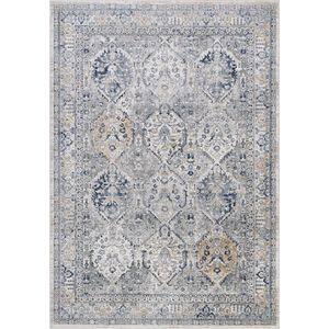 SURYA Vloerkleed - Woonkamer, Slaapkamer - Vintage Oosters Tapijt CAMILA - Grijs/Blauw/Bruin - 200x275 cm