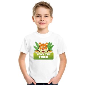 Tony the tiger t-shirt wit voor kinderen - unisex - tijger shirt - kinderkleding / kleding 110/116