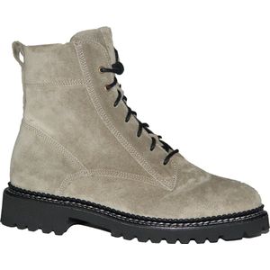 Durea Veterboots Dames / Laarzen / Damesschoenen - Suède - 9722 188 - Beige - Maat 8,5 (42,5)