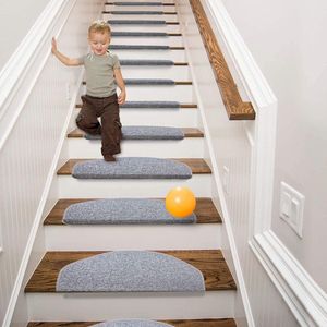 Antislipmatten voor traptreden - Safety Grip - 15 stuks - Grijs - 22 x 65 cm