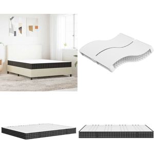 vidaXL Binnenveringmatras middelhard 160x200 cm - Binnenveringmatras - Binnenveringmatrassen - Tweepersoonsmatras - Tweepersoons Matras