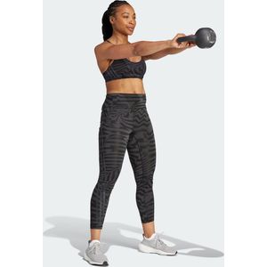 adidas Performance Optime TrainIcons Jacquard 3-Stripes Legging - Dames - Grijs- M