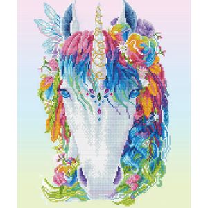 DIAMOND DOTZ Mystic Unicorn - Diamond Painting - 14.681 Dotz - 51x41 cm