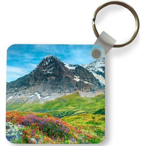 Sleutelhanger - Uitdeelcadeautjes - Bloemen - Berg - Sneeuw - Landschap - Plastic