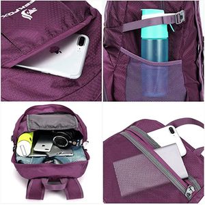 Lichte opvouwbare reisrugzak, wandelrugzak, dagrugzak, 35 l opvouwbare campingrugzak, lichtgewicht outdoor sportrugzak