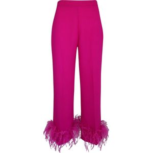 Nenette • fuchsia pantalon met veren • maat XS (IT40)