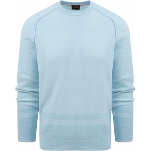 BOSS - Pullover Apok Lichtblauw - Heren - Maat XL - Slim-fit