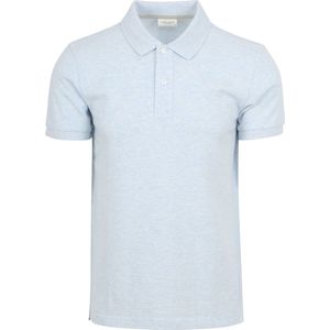 Profuomo - Piqué Poloshirt Lichtblauw - Modern-fit - Heren Poloshirt Maat M