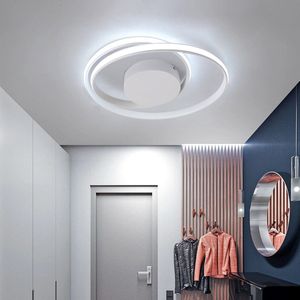 Ringen LED Plafondlamp - Dimbaar Met Afstandsbediening - Wit - 46 cm - Plafoniere - Keuken Lamp - Woonkamerlamp - Moderne lamp