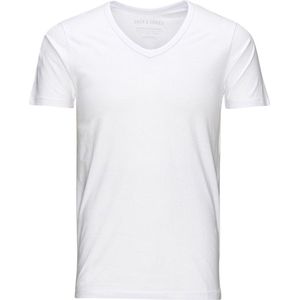 Jack & Jones T-shirt Basic V-neck Tee S/s Noos 12059219 White Mannen Maat - L