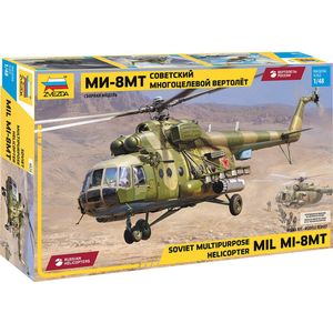 1:48 Zvezda 4828 Soviet multipurpose helicopter Mil Mi-8MT - Hip-H Plastic Modelbouwpakket