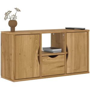 vidaXL Tv-meubel - ODDA - 79x24x40 cm - Grenenhout Tv Meubel - Tv Kast - Houten Tv Stand - Salontafel - Opbergkast