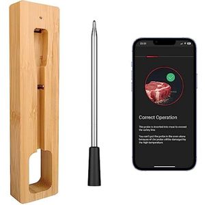Vleesthermometer Bluetooth - Vleesthermometer Draadloos - Vleesthermometer Oven - Vleesthermometer met App