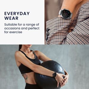 kwmobile 2x armband geschikt voor Huami Amazfit Cheetah A2294 / Zepp E - Bandjes voor fitnesstracker in zwart / grijs / zwart / rood