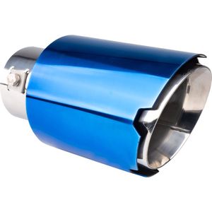 AMiO Uitlaat Einddemper Sierstuk RVS Koppelstuk 89mm Blauw