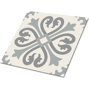 Tulup PVC Tegels - Arabisch Patroon Vinyl Tegels - 30 cm x 30 cm - Grijs Vinyl Wandtegels - Set van 9 - Boheems Plaktegels - Wand PVC Tegels - Plaktegels keuken en Badkamer