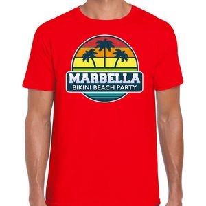 Marbella zomer t-shirt / shirt Marbella bikini beach party rood voor heren M