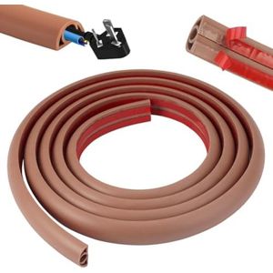 Selbro ® Flexibele Kabelgoot Zelfklevend, Vloer Kabelbescherming PVC, Platte Kabelgoot voor Huishouden, Kantoor en School
