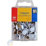 Soho Punaises 1 X 1 Cm Staal Wit 100 Stuks