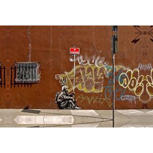 BANKSY No Trespassing Indian Canvas Print