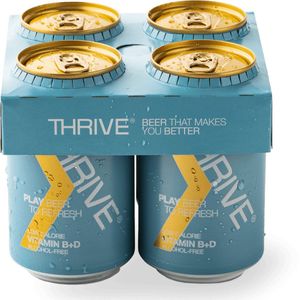 Thrive PLAY - 8 stuks - Alcholovrij bier - Vitamine B + D - Recovery - 0,0%