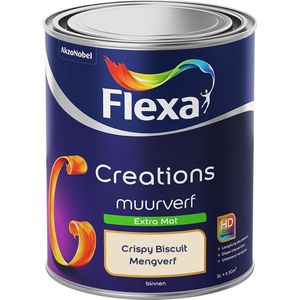 Flexa Creations Muurverf - Extra Mat - Crispy Biscuit - 1 liter